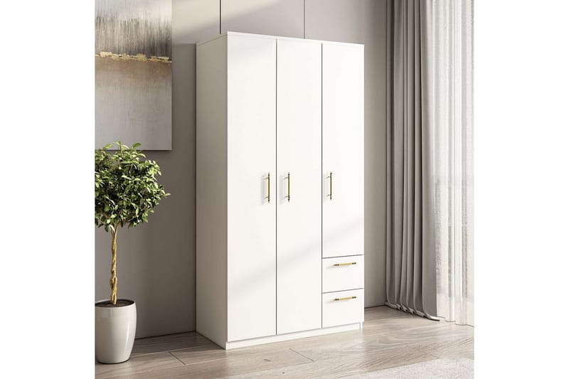 Hearst Garderobe 90x171,8 cm - Hvit - Oppbevaring - Klesoppbevaring - Garderober & garderobesystem