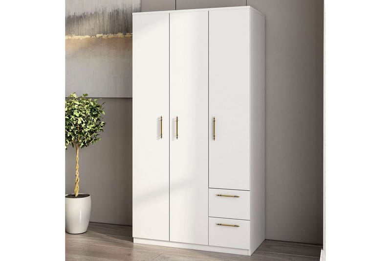 Hearst Garderobe 90x171,8 cm - Hvit - Oppbevaring - Klesoppbevaring - Garderober & garderobesystem