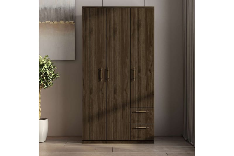 Hearst Garderobe 90x171,8 cm - Valnøtt - Oppbevaring - Klesoppbevaring - Garderober & garderobesystem - Garderobeskap & klesskap