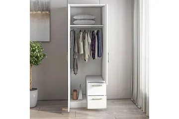 Hearst Garderobesskåp 60x171,8 cm - Hvit - Oppbevaring - Klesoppbevaring - Garderober & garderobesystem - Garderobeskap & klesskap