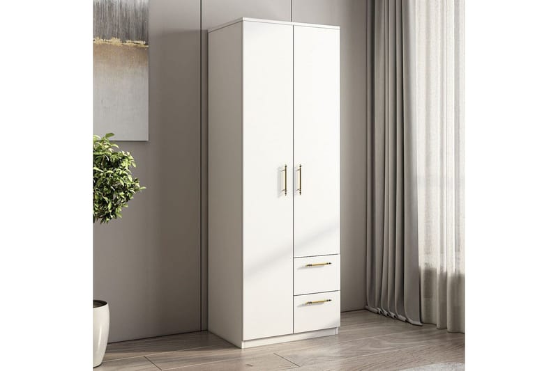 Hearst Garderobesskåp 60x171,8 cm - Hvit - Oppbevaring - Klesoppbevaring - Garderober & garderobesystem - Garderobeskap & klesskap