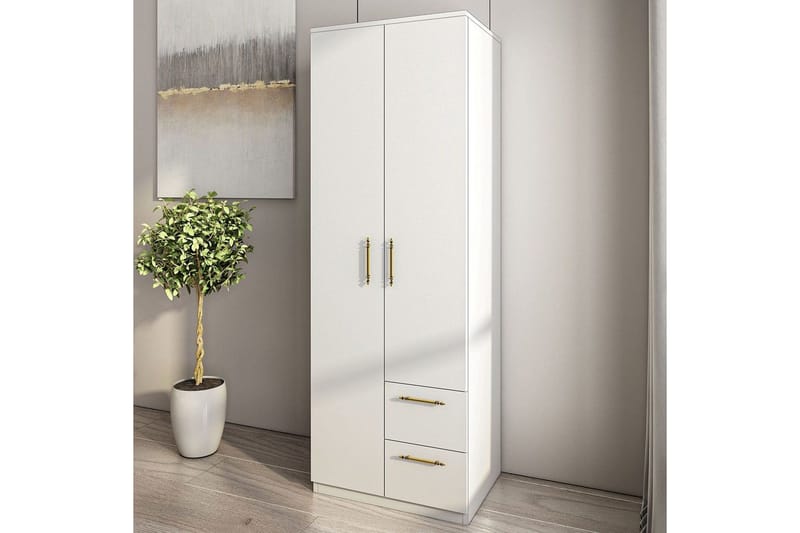 Hearst Garderobesskåp 60x171,8 cm - Hvit - Oppbevaring - Klesoppbevaring - Garderober & garderobesystem - Garderobeskap & klesskap