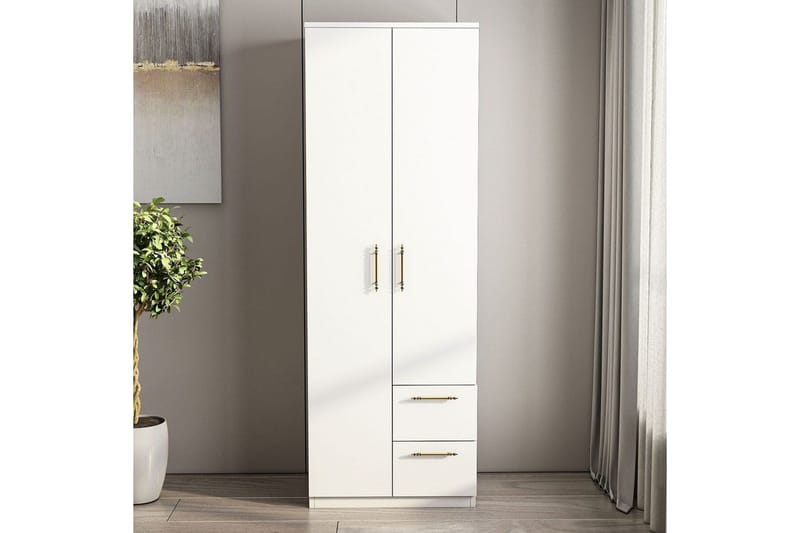 Hearst Garderobesskåp 60x171,8 cm - Hvit - Oppbevaring - Klesoppbevaring - Garderober & garderobesystem - Garderobeskap & klesskap