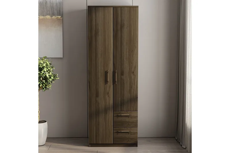 Hearst Garderobesskåp 60x171,8 cm - Valnøtt - Oppbevaring - Klesoppbevaring - Garderober & garderobesystem - Garderobeskap & klesskap