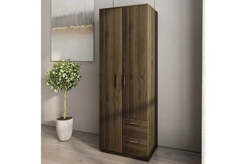 Hearst Garderobesskåp 60x171,8 cm - Valnøtt - Oppbevaring - Klesoppbevaring - Garderober & garderobesystem - Garderobeskap & klesskap