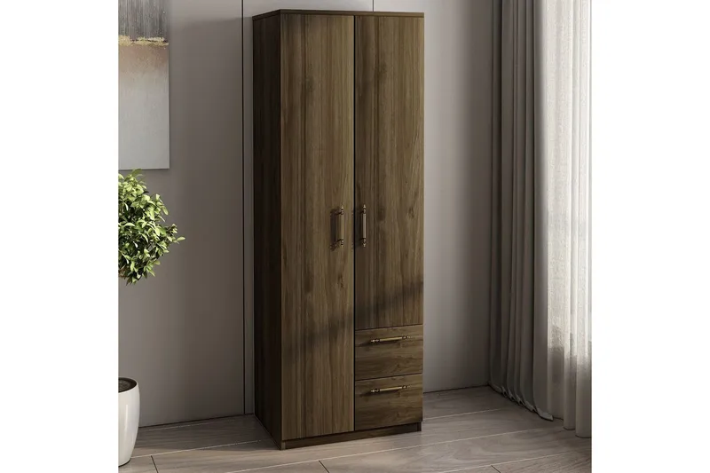 Hearst Garderobesskåp 60x171,8 cm - Valnøtt - Oppbevaring - Klesoppbevaring - Garderober & garderobesystem - Garderobeskap & klesskap