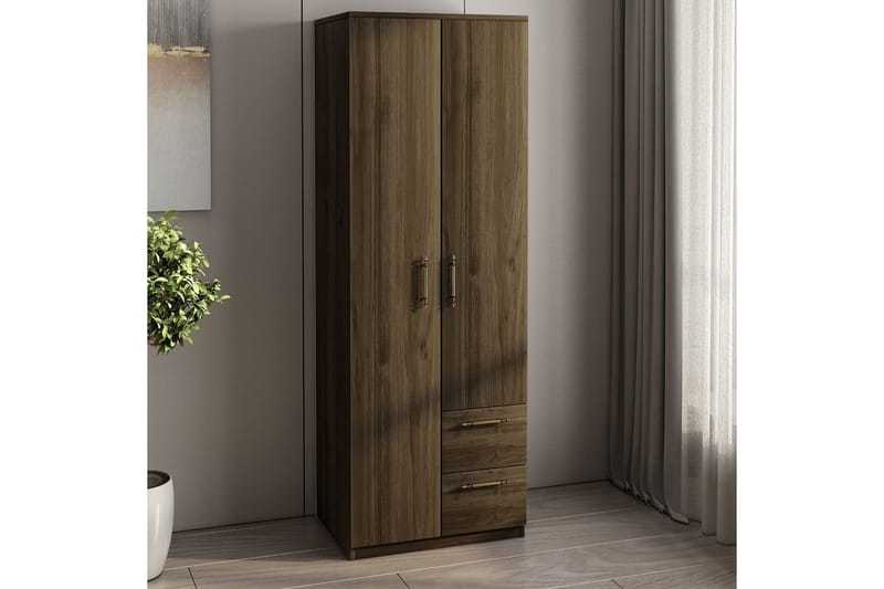 Hearst Garderobesskåp 60x171,8 cm - Valnøtt - Oppbevaring - Klesoppbevaring - Garderober & garderobesystem