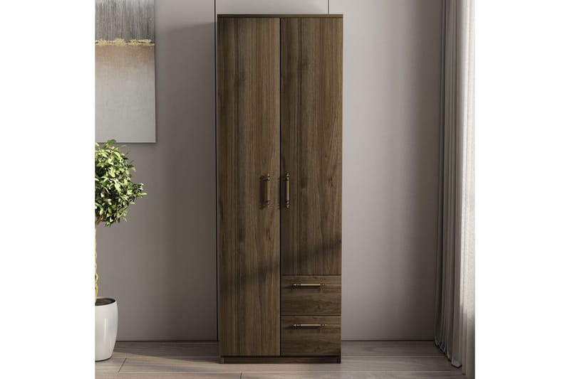 Hearst Garderobesskåp 60x171,8 cm - Valnøtt - Oppbevaring - Klesoppbevaring - Garderober & garderobesystem