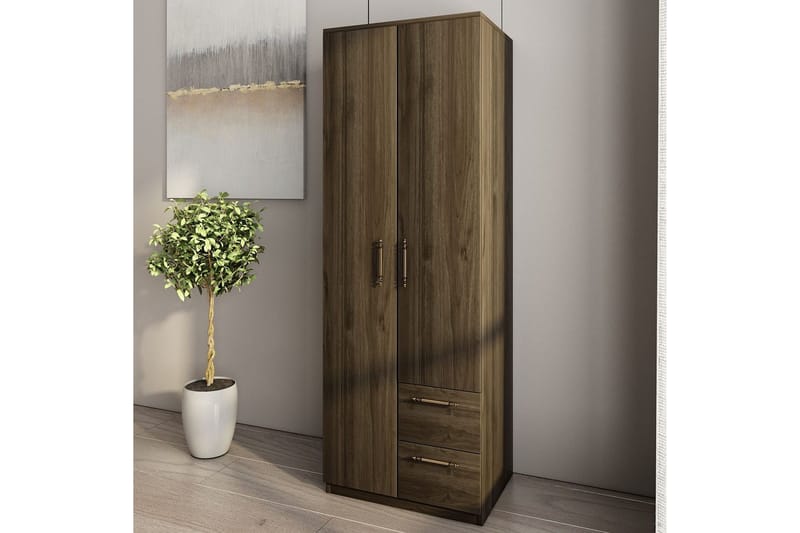 Hearst Garderobesskåp 60x171,8 cm - Valnøtt - Oppbevaring - Klesoppbevaring - Garderober & garderobesystem