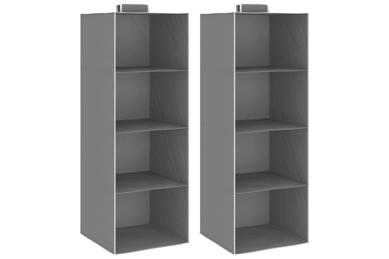 Hengende oppbevaring til skap 2 stk med 4 hyller stoff - Oppbevaring - Klesoppbevaring - Garderober & garderobesystem