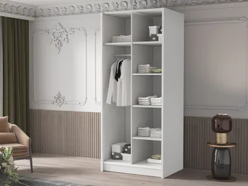 Herrljunga Garderob 100x215 cm - Brun/Svart - Oppbevaring - Klesoppbevaring - Garderober & garderobesystem