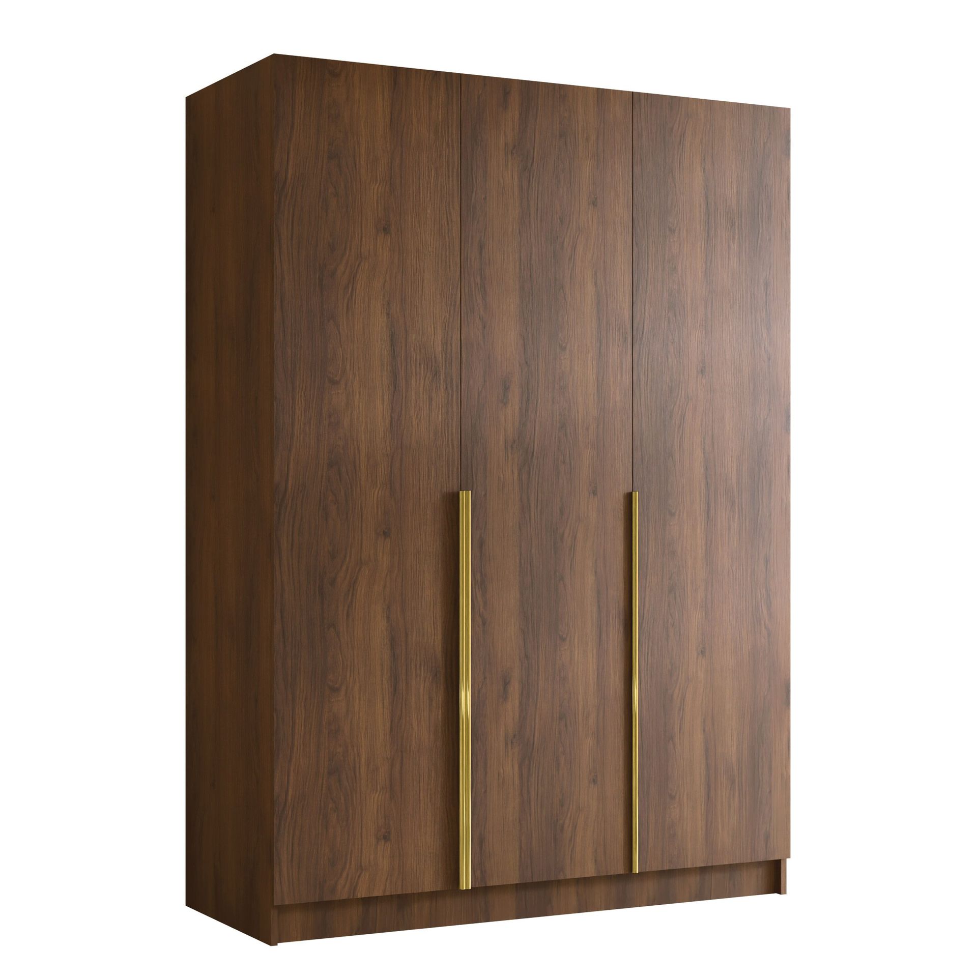Herrljunga Garderob 150x215 cm - Brun/Gull