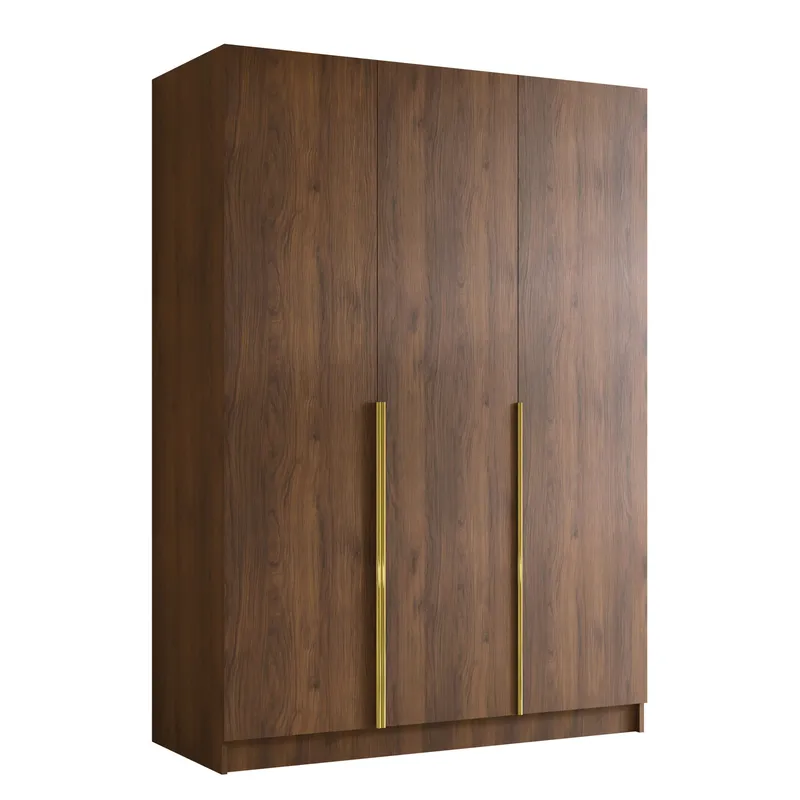 Herrljunga Garderob 150x215 cm, Brun/Gull