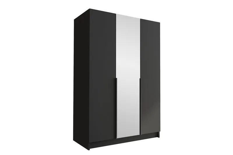 Herrljunga Garderob med Speil 150 cm, Svart
