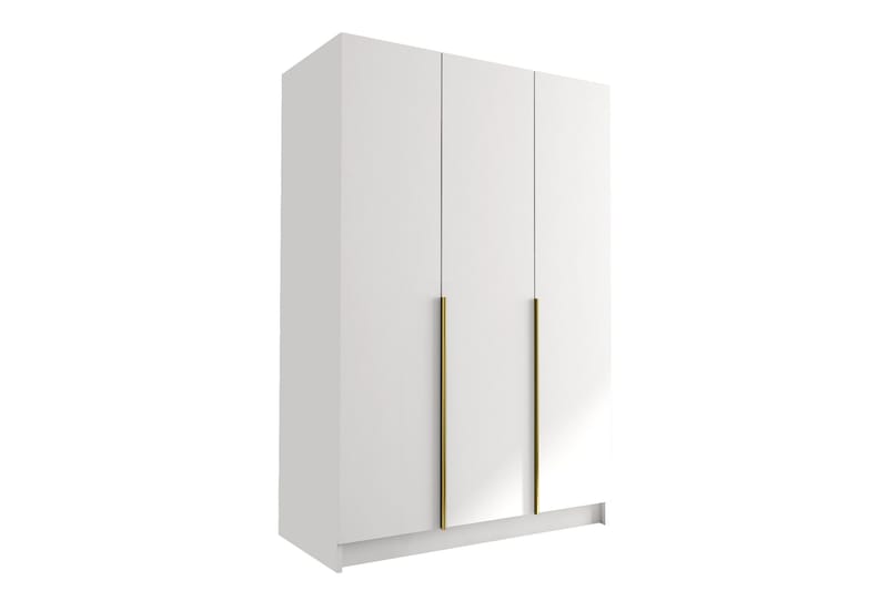 Herrljunga Garderobe 150 cm, Hvit/Gull