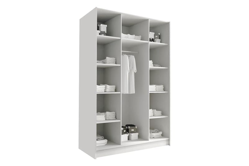 Herrljunga Garderobe 150 cm - Hvit/Gull - Oppbevaring - Klesoppbevaring - Garderober & garderobesystem