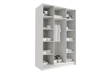 Herrljunga Garderobe med Speil 150 cm - Kashmir/Svart - Oppbevaring - Klesoppbevaring - Garderober & garderobesystem