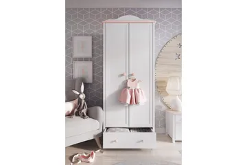 Hilts Garderobeskap 85x196 cm i Tre - Hvit - Oppbevaring - Klesoppbevaring - Garderober & garderobesystem