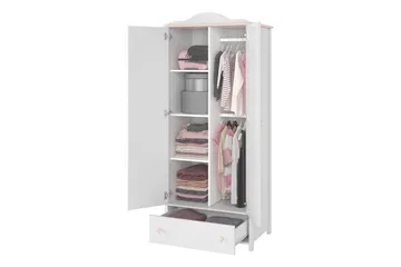 Hilts Garderobeskap 85x196 cm i Tre - Hvit - Oppbevaring - Klesoppbevaring - Garderober & garderobesystem