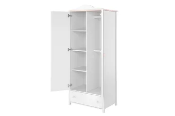 Hilts Garderobeskap 85x196 cm i Tre - Hvit - Oppbevaring - Klesoppbevaring - Garderober & garderobesystem
