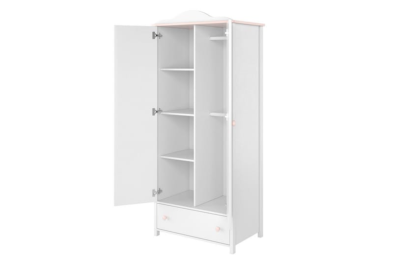 Hilts Garderobeskap 85x196 cm i Tre - Hvit - Oppbevaring - Klesoppbevaring - Garderober & garderobesystem