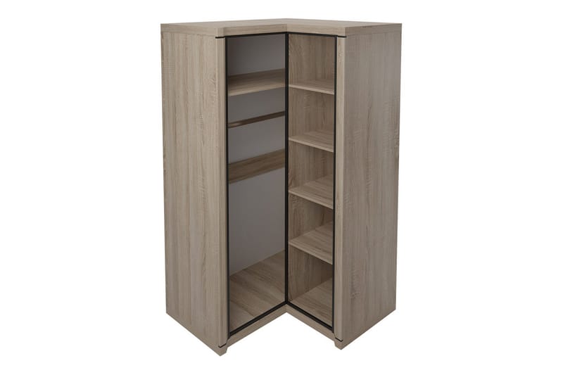 Dallas Garderobe 100x58x192 cm - Oppbevaring - Klesoppbevaring - Garderober & garderobesystem - Hjørnegarderobe