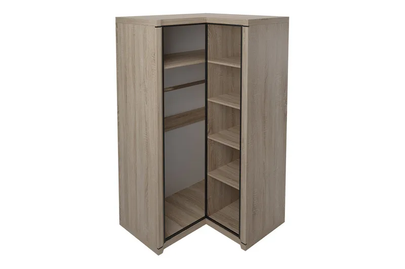 Dallas Garderobe 100x58x192 cm - Oppbevaring - Klesoppbevaring - Garderober & garderobesystem - Hjørnegarderobe