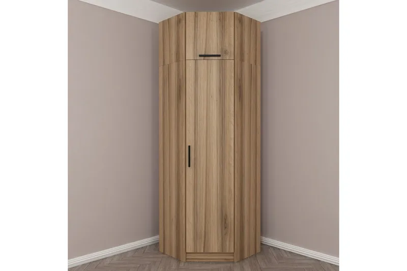 Fruitland Hjørnegarderobe 74 cm - Eik - Oppbevaring - Klesoppbevaring - Garderober & garderobesystem - Hjørnegarderobe