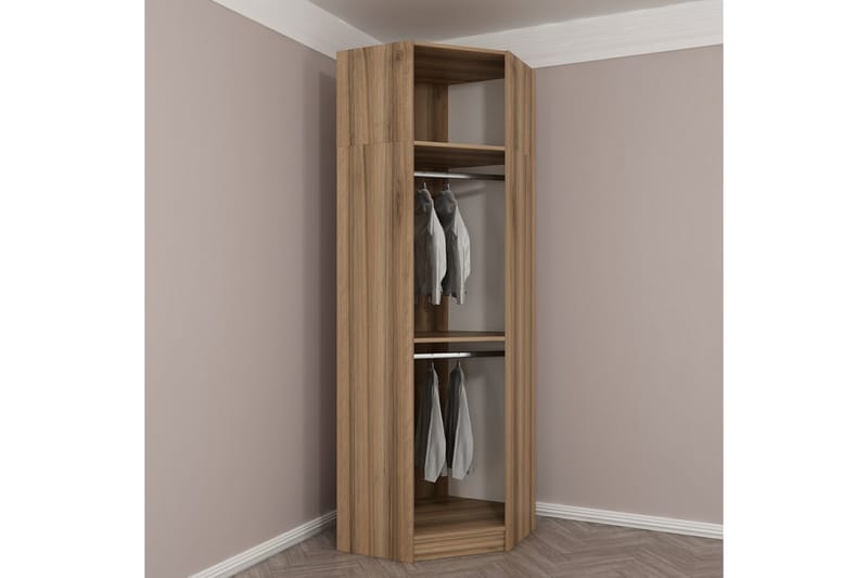 Fruitland Hjørnegarderobe 74 cm - Eik - Oppbevaring - Klesoppbevaring - Garderober & garderobesystem - Hjørnegarderobe