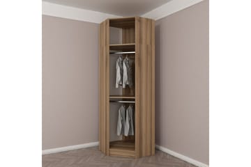 Fruitland Hjørnegarderobe 74 cm - Eik/Antrasitt - Oppbevaring - Klesoppbevaring - Garderober & garderobesystem - Hjørnegarderobe