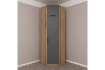 Fruitland Hjørnegarderobe 74 cm - Eik/Antrasitt - Oppbevaring - Klesoppbevaring - Garderober & garderobesystem - Hjørnegarderobe