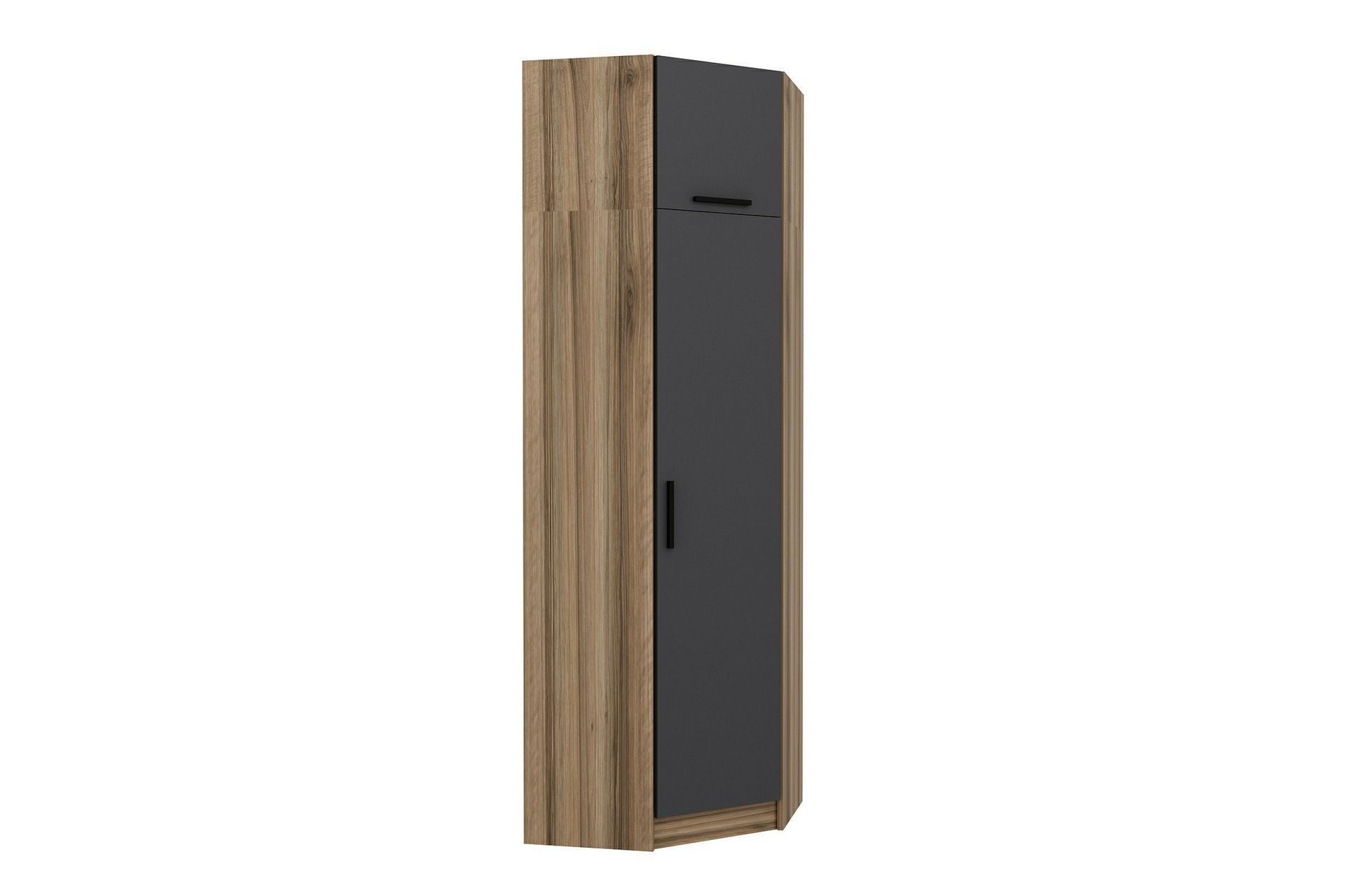 Fruitland Hjørnegarderobe 74 cm - Eik/Antrasitt - Oppbevaring - Klesoppbevaring - Garderober & garderobesystem - Hjørnegarderobe