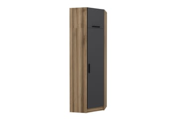 Fruitland Hjørnegarderobe 74 cm - Eik/Antrasitt - Oppbevaring - Klesoppbevaring - Garderober & garderobesystem - Hjørnegarderobe