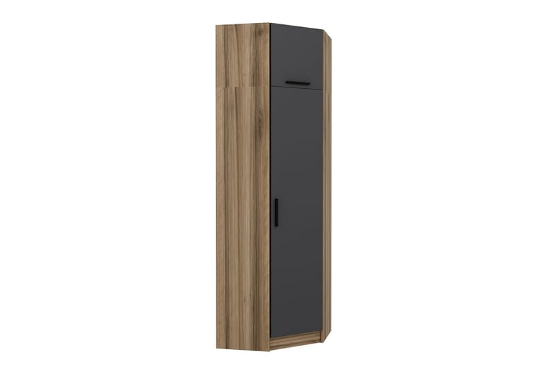 Fruitland Hjørnegarderobe 74 cm - Eik/Antrasitt - Oppbevaring - Klesoppbevaring - Garderober & garderobesystem - Hjørnegarderobe
