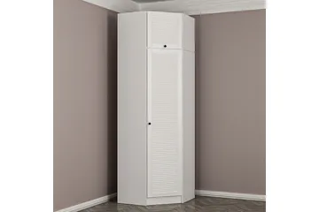 Fruitland Hjørnegarderobe 74 cm - Hvit - Oppbevaring - Klesoppbevaring - Garderober & garderobesystem - Hjørnegarderobe