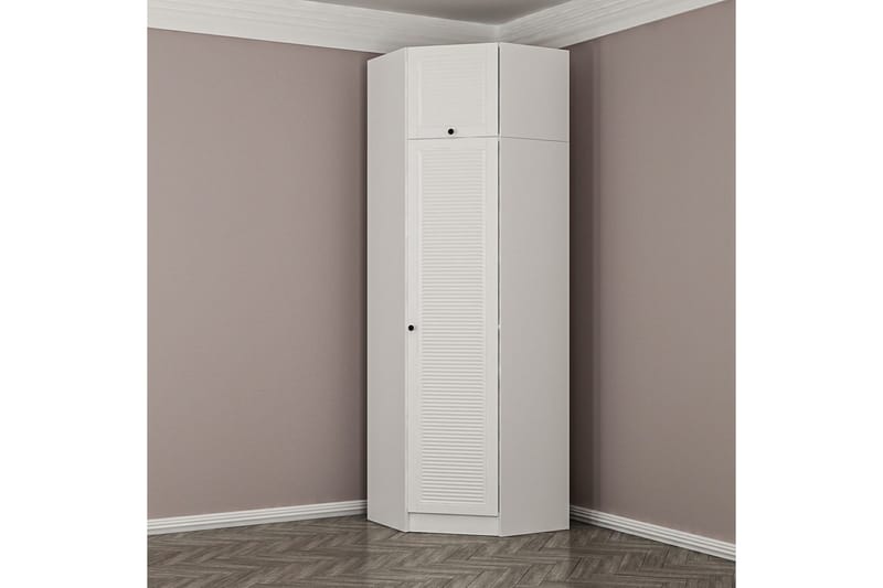 Fruitland Hjørnegarderobe 74 cm - Hvit - Oppbevaring - Klesoppbevaring - Garderober & garderobesystem - Hjørnegarderobe