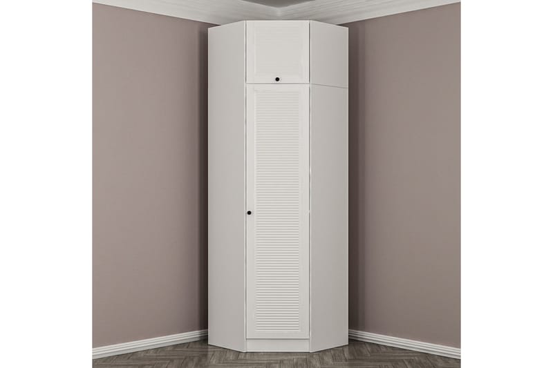 Fruitland Hjørnegarderobe 74 cm - Hvit - Oppbevaring - Klesoppbevaring - Garderober & garderobesystem - Hjørnegarderobe
