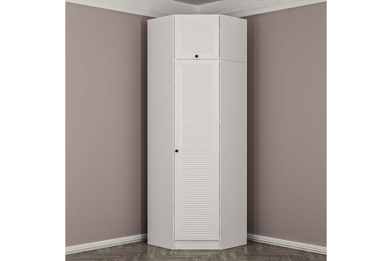 Fruitland Hjørnegarderobe 74 cm - Hvit - Hjørnegarderobe