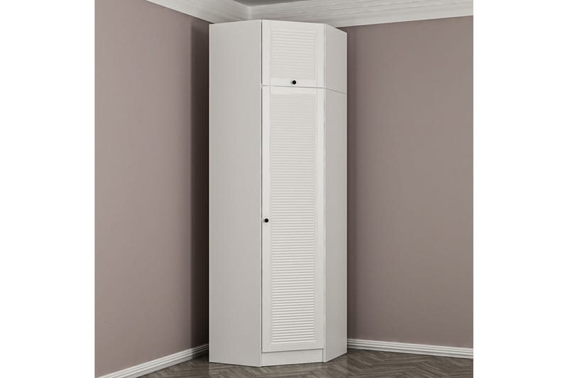 Fruitland Hjørnegarderobe 74 cm - Hvit - Oppbevaring - Klesoppbevaring - Garderober & garderobesystem - Hjørnegarderobe