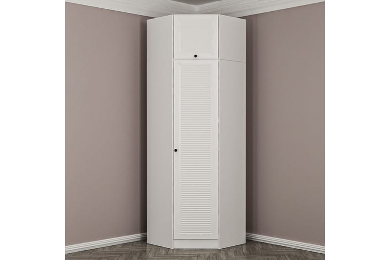 Fruitland Hjørnegarderobe 74 cm - Hvit - Oppbevaring - Klesoppbevaring - Garderober & garderobesystem - Hjørnegarderobe
