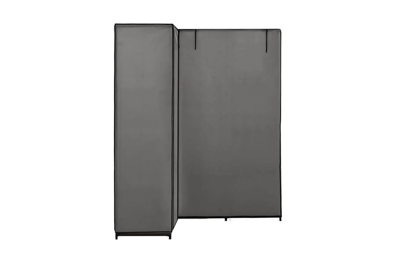 Hjørnegarderobe grå 130x87x169 cm - Oppbevaring - Klesoppbevaring - Garderober & garderobesystem - Hjørnegarderobe