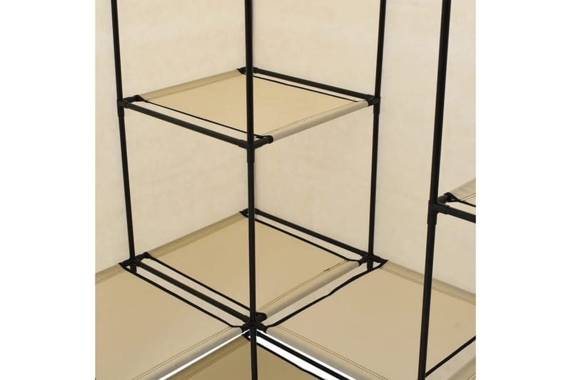 Hjørnegarderobe kremhvit 130x87x169 cm - Oppbevaring - Klesoppbevaring - Garderober & garderobesystem - Hjørnegarderobe
