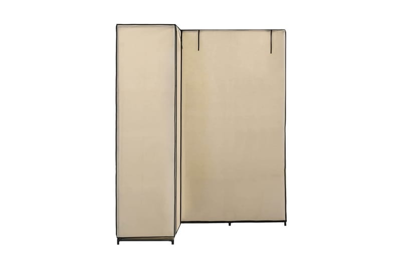 Hjørnegarderobe kremhvit 130x87x169 cm - Oppbevaring - Klesoppbevaring - Garderober & garderobesystem - Hjørnegarderobe