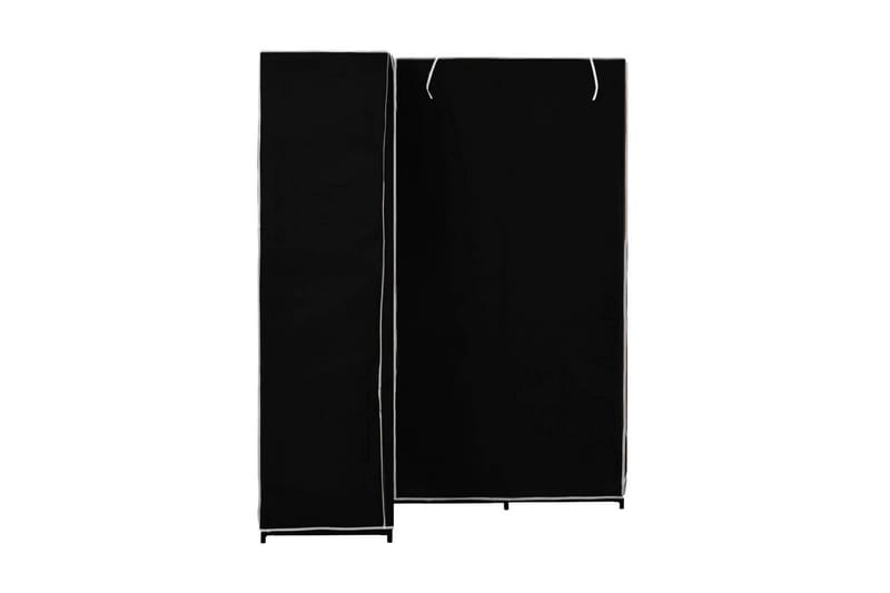 Hjørnegarderobe svart 130x87x169 cm - Oppbevaring - Klesoppbevaring - Garderober & garderobesystem - Hjørnegarderobe