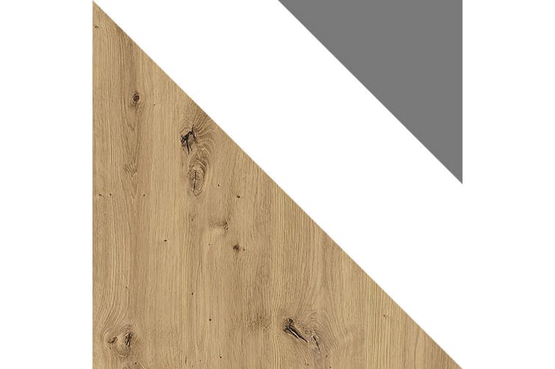 Nero Garderobe 87 cm - Natur/Hvit/Grå - Oppbevaring - Klesoppbevaring - Garderober & garderobesystem - Hjørnegarderobe