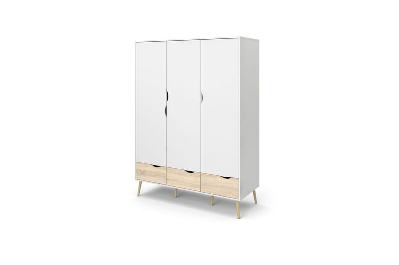 Hostafranc Garderobe 147x200 cm - Hvit/Grå - Oppbevaring - Klesoppbevaring - Garderober & garderobesystem