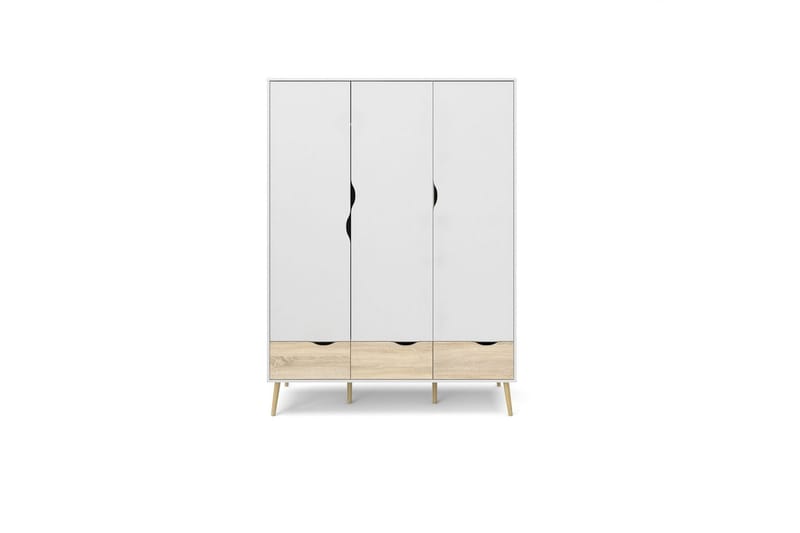 Hostafranc Garderobe 147x200 cm - Hvit/Grå - Oppbevaring - Klesoppbevaring - Garderober & garderobesystem