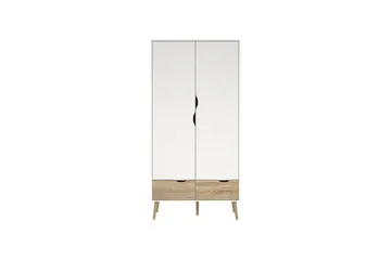 Hostafranc Garderobeskap 98,7x200,1 cm - Hvit - Oppbevaring - Klesoppbevaring - Garderober & garderobesystem - Garderobeskap & klesskap