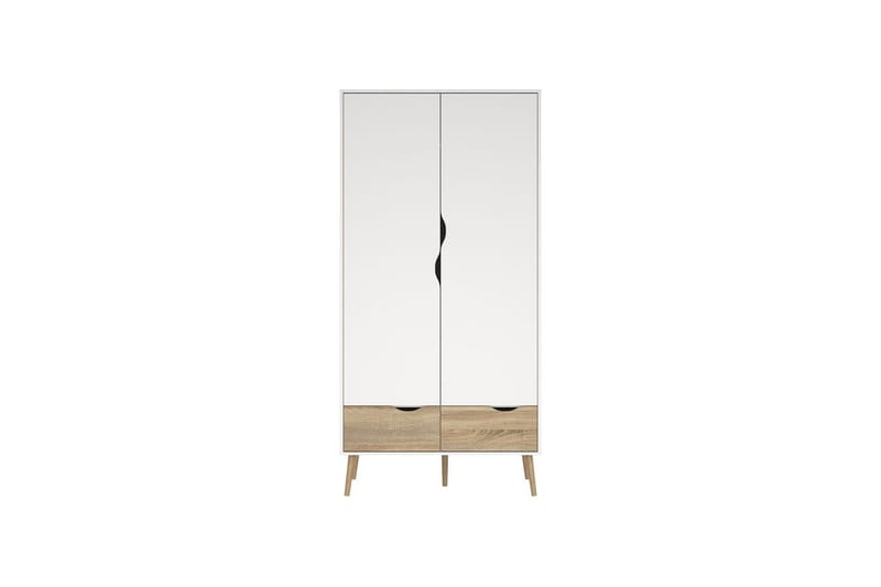 Hostafranc Garderobeskap 98,7x200,1 cm - Hvit - Oppbevaring - Klesoppbevaring - Garderober & garderobesystem - Garderobeskap & klesskap