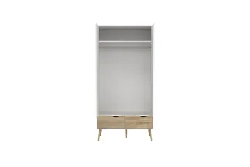 Hostafranc Garderobeskap 98,7x200,1 cm - Hvit - Oppbevaring - Klesoppbevaring - Garderober & garderobesystem - Garderobeskap & klesskap